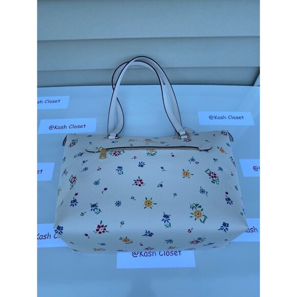 Coach tote gallery wildflower printed large purse chalk multi - Picture 8 of 12